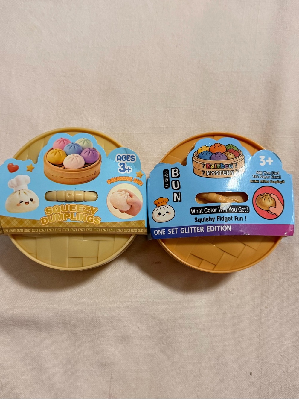 Squeezy Dumplings Squishy Fidget Toy - Glitter Edition, Yellow. Two for 20!!
